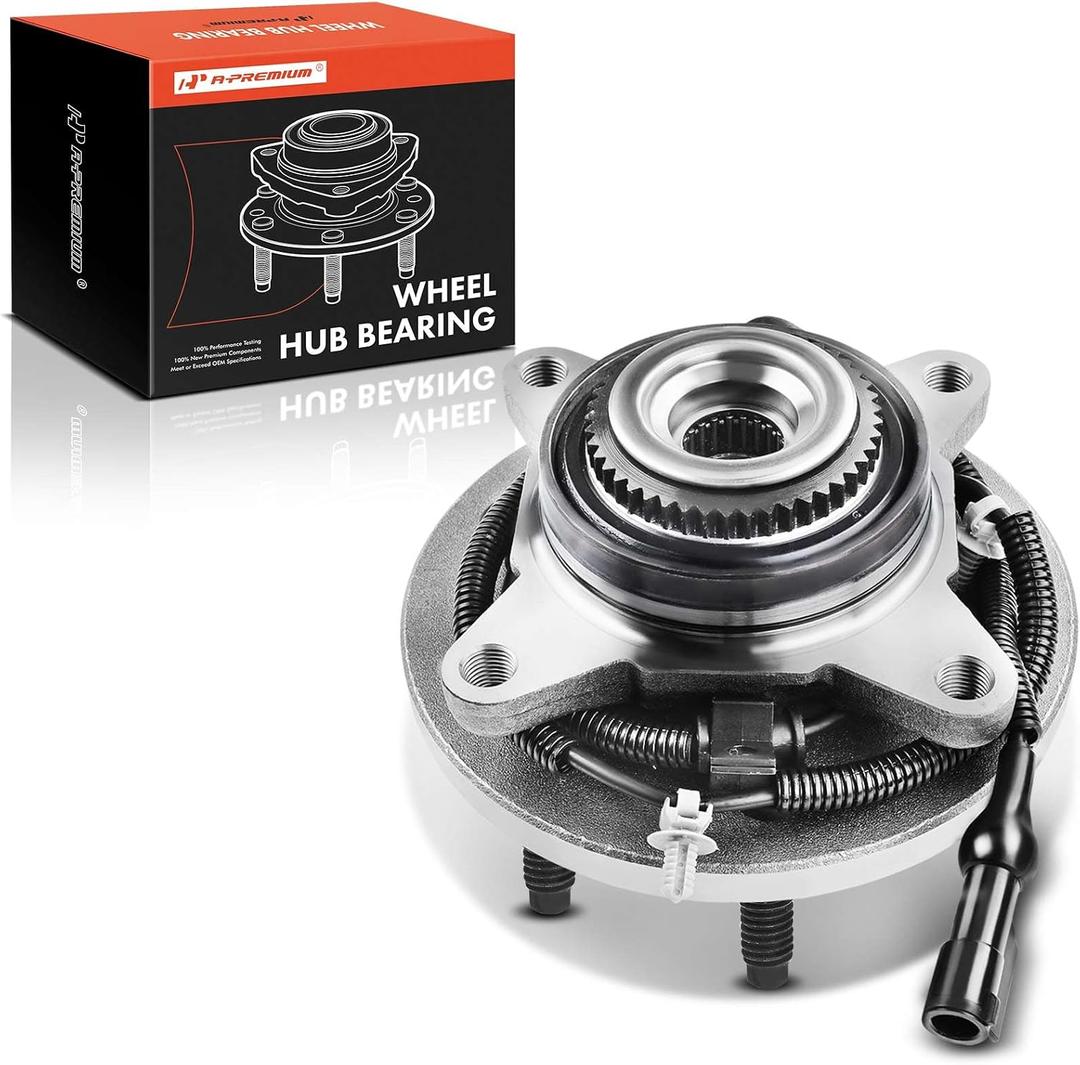 A-Premium Front Wheel Bearing and Hub Assembly with ABS & 6-Lug Compatible with Ford Expedition 2007-2010 & Lincoln Navigator 2007-2010, 4WD Only