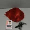 Mens Red Wig Middle Part Red Anime Shanks Wig Boys Heat Resistant Synthetic Hair for Cosplay Halloween Costume