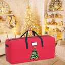 Large Christmas Tree Bag Heavy Duty Christmas Tree Storage Bag 9ft Tree 600D Oxford Material Christmas Tree Ornament Storage Bag Huge Xmas Tree Storage Container for Artificial Tree (Red)