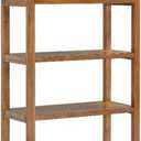 Modway Vexley 60 Inch Arched Bookshelf in Walnut Modern Pine and Acacia Open Display Bookcase for Living Room, Office, Reading Nook, unspecified