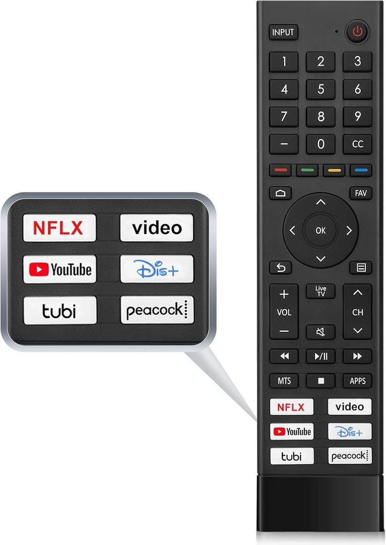 Replacement for Hisense Smart TV Remote Control,Universal for Hisense 4K UHD Android Smart TVs (Not for Fire & Roku TV)