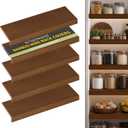 Wire Shelf Covers, Bamboo Wire Rack Covers for Pantry, ClosetKitchen (5pcs, 36" W x 12" D, Walnut)