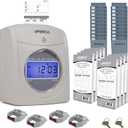 uPunch HN4540 Comprehensive Small Business Start-Up Kit: AutoAlign Calculating Time Clock System with 400 Time Cards, Ribbons, and Racks