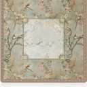 Vintage Chinoiserie Cherry Blossom Mahjong Mat 31.5 x 31.5 in, Cottagecore Botanical Floral Bird Anti Slip and Noise Reduction Game Table Cover for Mahjong Dominoes Card Board Tile Games