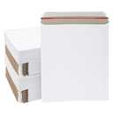 Juvale 100 Pack Thick Stay Flat Rigid Mailers 12.75x15 with Self Adhesive Seal, 550 GSM Bulk White Cardboard Envelopes for Shipping, Mailing