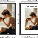 Americanflat 18x24 Poster Frame with Polished Plexiglass - Use as 12x18 Frame with Mat or Display 18x24 Photo Without Mat - Hudson Collection - Wide Picture Frames for Wall Display - Black