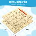 Learn to Write - Number & Letter Tracing Boards for Kids Ages 3-8 Wooden Alphabet Learning Montessori 3 Year Old Toddler Writing Tools Beginners - Homeschool Preschool Classroom Must Haves