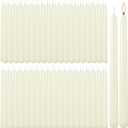 YOROXRG 100Pack Ivory Taper Candles, 7-8 Hours Burn Time, Unscented, Smokeless and Dripless, 0.75 x 10 Inch Dinner Candle Set for Household, Wedding, Party and Home Dcor Candlesticks