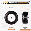 2Pcs 13x6.50-6" Flat Free Tire and Wheel, 13x6.50-6 Zero Turn Mower Tires, Smooth Tread Lawn Mower Tire with Rim for Commercial Grade Lawn Mowers Deck 66"& Below | 4-7.1" Centered Hub | Bore ID 5/8"
