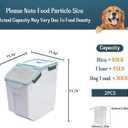 Large Flour Storage Container Bin 50lb, 2Pack Airtight Rice Storage Containers with Wheels Seal Locking Lid, BPA Free with Measuring Cup&Scoop for Flour, Rice, Grain(Green)
