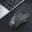 Redragon Wireless Mouse for Laptop, 2.4G Optical Computer Mouse 5-Level 4000DPI, Office Cordless USB Mice, 6 Buttons, 18 Months Battery, Portable for PC, Chromebook, Wins, Mac, Small to Medium Hand