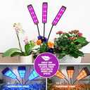 Bell+Howell Growburst 24 Indoor Plant Growing Lamp with 8 Brightness Settings, 3 Light Modes Including Full Spectrum UV Light As Seen On TV (Medium - 3 Heads)