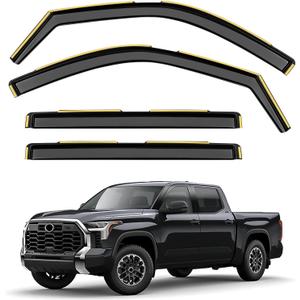 in-Channel Rain Guards Fit for Toyota Tundra CrewMax 2022-2026