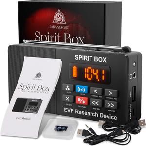 Spirit Box Kit Compact Ghost Hunting Equipment with Fast Sweep & 6+ Hours Use of EVP Recording, 32GB Card Included