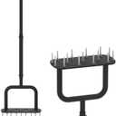 Lawn Aerator Tool - Manual Yard Plug Aerator with 15 Spikes, Gardening Tool for Lawn Care and Soil Aeration, Ideal for Lawns, Yards, and Gardens
