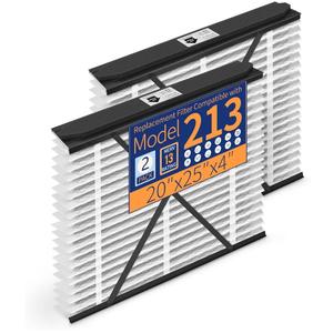 213 Replacement Filter Compatible with AprilAire Air Purifier Models 1210 1620 2210 2216 3210 4200, Merv 13 Whole House Furnace Filters 20x25x4, 2-Pack