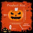 2 x 6 Pieces 30 Inches Halloween Pumpkin Foil Balloons Decorations, Large Scary Jack-O'-Lantern Design Mylar Balloons for Spooky Trick-or-Treating, Haunted House, and Halloween Party Supplies