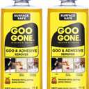 Goo Gone Adhesive Remover - 2 Pack - 8 Ounce - Surface Safe Adhesive Remover Safely Removes Stickers Labels Decals Residue Tape Chewing Gum Grease Tar Crayon Glue (8 Fl Oz (Pack of 2))