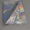 Mrs Awesome Holographic Shower Curtain Liner with 3 Magnets for Bathroom, Waterproof Clear Water Cube Plastic Iridescent Shower Curtain Sparkly, Glitter PEVA Liner 72 x 72 inches
