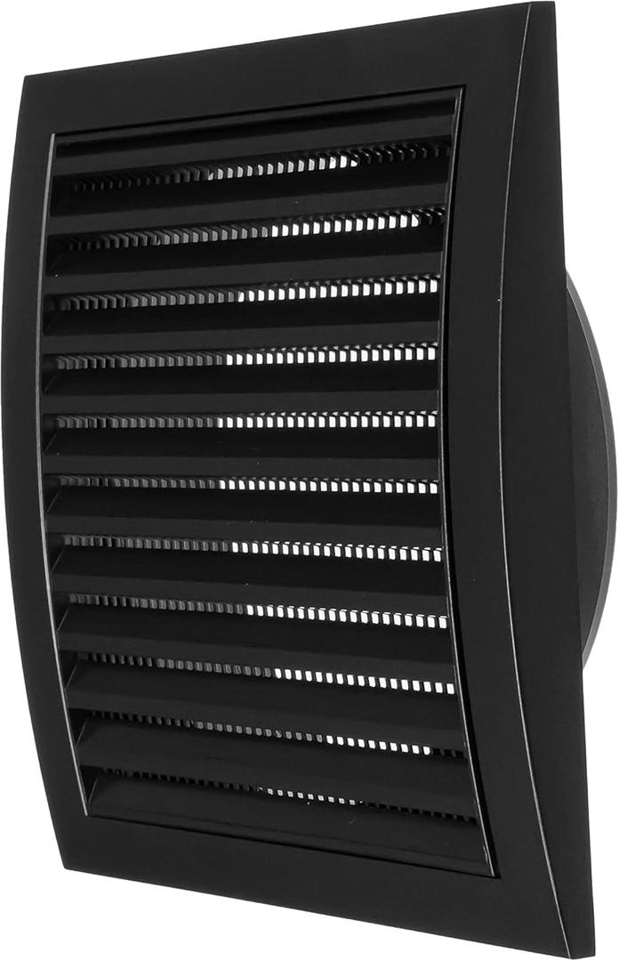 Europlast, White Ventilation Grille with Movable Slats, Blind, Closing Grille, Backflow Flap