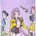Zak Designs KPop Demon Hunters Sage Kids Water Bottle For School or Travel, 19oz Stainless Steel Water Bottle With Straw, Handle, and Leak-Proof, Pop-Up Spout Cover (Rumi, Mira, Zoey)