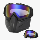 Motorcycle Helmet Riding Goggles Glasses With Removable Face Mask,Vintage Bullet Fight MotocroI (One Size)