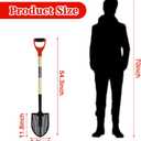 Upgrade Sifting Shovel - 50" Long Sand Sifter Shovel with Hole for Chicken Coop,Mud & Beach Fun, Heavy Duty Rock Sifter, Chicken Poop Scooper for Sand with Ergonomic D-Grip Handle