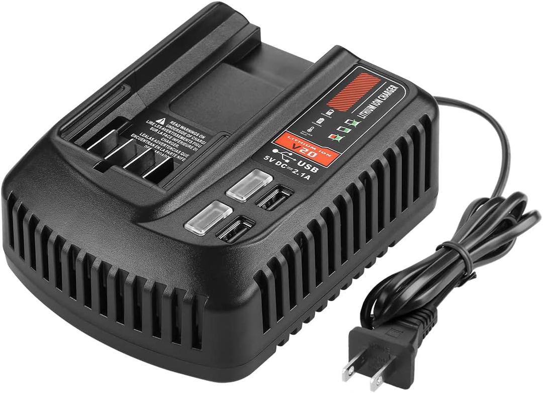 20V Fast Charger CMCB104 for Craftsman V20 Lithium Battery CMCB204 CMCB202 CMCB201 CMCB209 CMCB205 CMCB100 CMCB101 Replacement for Craftsman 20V Battery Charger
