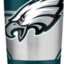 Rico Industries NFL Football 20oz Stainless Steel Tumbler with Lid - Great For Coffee, Tea, Water or Cocktails