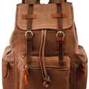 GEARONIC Vintage Canvas Backpack, Casual Daypack Backpacks for Men Women, 15inch Laptop Bag Travel Hiking Camping Rucksack