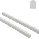 10 Pcs White Marble Pencil Tile, 12 Inch Edge Trim Polished for Bathroom, Backsplash, Kitchen, Shower