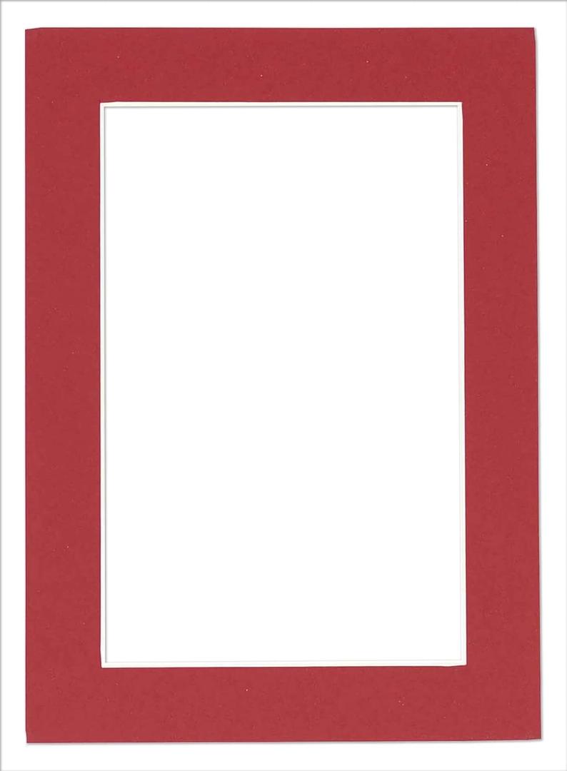 11x14 Bevel Cut Mat for 8.5x11 Photo | Red Picture Matboard for Frames Measuring 11x14 Inches - Matte to Display Art Measuring 8.5 x 11 Inches - Acid Free ONE MAT