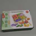 Wooden Play Food for Kids Kitchen Toys for Toddlers Cutting Pretend Toy Food Wooden Fruits Vegetables Gift for Boys Girls Educational Toys