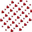 Valentines Garland Hanging String Hearts NO DIY - 6 PCS 3D Red Heart Paper Garland Hearts, Valentines Garland Party Decor, Valentines Garland Decorations (red)