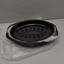 13 Roaster Pan with Lid and Rack, Small Enamel Roaster Pan with Oval Roasting Rack, Granite Baking Pot for Chicken Turkey Lamb, Heat Resistant, Oven/Dishwasher/All Stovestops Compatible