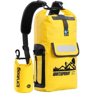 IDRYBAG Dry Bag Backpack Waterproof Floating/30L, Dry Bags Waterproof Backpack for Men, Dry Sack Waterproof Bag (Yellow)
