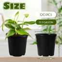 OJYUDD 120 Pcs 0.5 Gallon Black Plastic Plant Nursery Pots,Plant Seedling Pots with Drainage Holes,Black Flower Planting Container for Seedlings Transplanting,Planting,Succulent