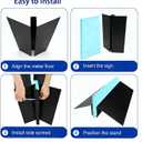 2-Pack Metal Floor Sign Stand Holders - Upward-Flipping Edges for Stability & Deformation Resistance, Foam Board Display Stand Fits Foam Board & Acrylic Signs 0.25"-1.5" Thick, Up to 72" High, Black Base Only