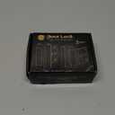 Home Security Door Lock, 2 Pack Childproof Door Reinforcement Lock with 3 Inch Stop Withstand 800 lbs for Top Front Inward Swinging Door, Upgrade Flip High Night Lock to Defend Your Home Kids