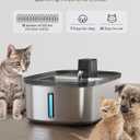 Wireless 7.5l/254oz/2Gal Dog Water Fountain for Large Dogs Stainless Steel, Quiet Pet & Cat Water Fountain with Motion Sensor, Automatic Water Dispenser for Dogs&Multi-Pet Homes Continuous Fresh Flow