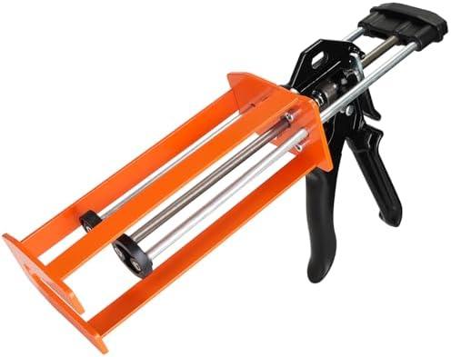 Dual Component Caulking Gun 450ML / 600ML / 650ML (1:1 & 2:1), Manual 2 Part Epoxy Gun for Panel Bonding Adhesive, Structural Epoxy, Plastic & Fiberglass Repair