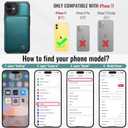 Vinich for iPhone 11 Wallet Case with Card Holder, RFID Blocking Credit Slots Kickstand Shockproof Phone Cover Fit for iPhone 11 6.1" Bluish Green
