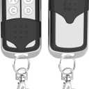 2 Pcs Universal Garage Door Opener Remote Keychain 4-Button Programmable Compatible with Liftmaster Chamberlain Craftsman Opener with Purple Yellow Red Orange Green Learn Button