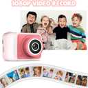Pink Kids Camera Toys for Girls Age 3-8, LETONGJH1080P HD Toddler Digital Video Camera with 32GB SD Card, Christmas Birthday Gifts for 4 5 6 7 Year Old