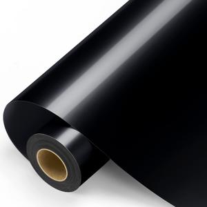 Black Permanent Vinyl - Glossy Black Adhesive Vinyl Roll