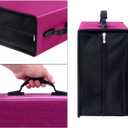 CD/DVD Case Wallet Storage Holder - 400 Capacity Disc Case Booklet Album Box (Black, Rose)