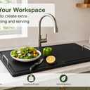 Foldable Noodle Board Stove Cover with Handles for Gas & Electric Stove Top | Bamboo Multiple Purpose, Expand Countertop Space, Sink Cover for Kitchen,As Charcuterie Board, Serving Tray,, Large
