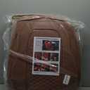 Car Seat Covers Full Set, Leather Seat Covers for Cars, 5 Pcak Breathable Seat Cover, Suitable for SUV/Truck/Sedan/Automotive (Brown)