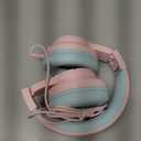 iClever HS19 Kids Headphones with Microphone for School, Safe Volume Limited, Over-Ear Girls Boys Headphones for Kids with Shareport, Foldable Wired for iPad/Travel (Pink)