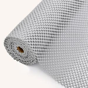 Drawer and Shelf Liner for Kitchen Cabinet: 12 in X 10 Ft Non Slip Waterproof Shelf Paper Non Adhesive Refrigerator Liners Light Gray Easy Liners for Bathroom, Pack of 2
